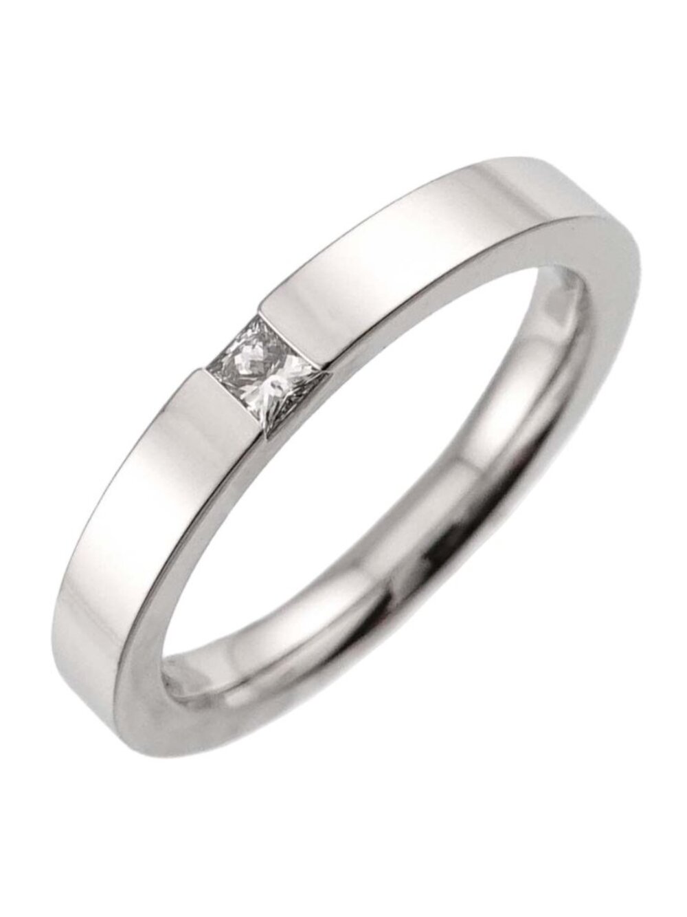 Harry Winston Princess Cut Ring Diamond Pt Platinum